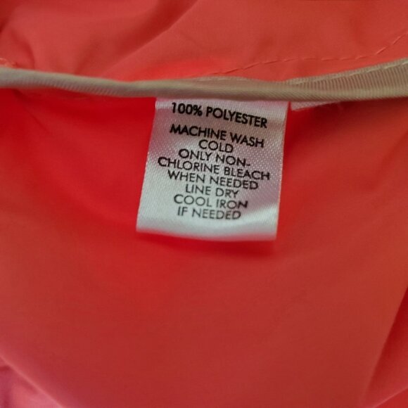 Loft Coral Colored 3 Tier Ruffled Raincoat Windbreaker SZ SM - Picture 8 of 8